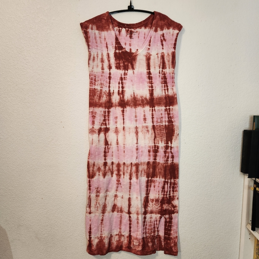 Universal Thread Tie-Dye Sleeveless Dress - Red and Pink, Size M